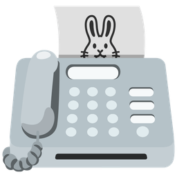 Fax machine and Rabbit face