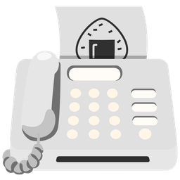 Fax machine and Rice ball