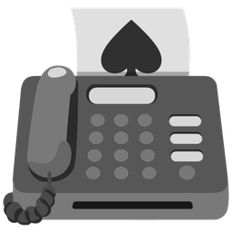 Fax machine and Spade suit