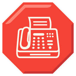 Fax machine and Stop sign