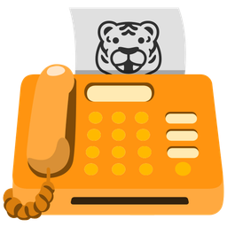 Fax machine and Tiger face