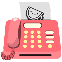 Fax machine and Watermelon