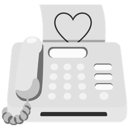 Fax machine and White heart