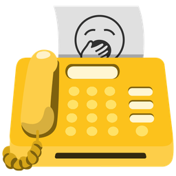 Fax machine and Yawning face