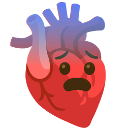 Fearful face and Anatomical heart