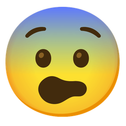 Fearful face and Anguished face