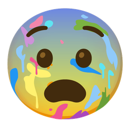 Fearful face and Artist palette