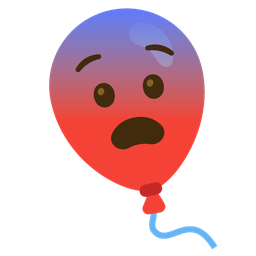 Fearful face and Balloon