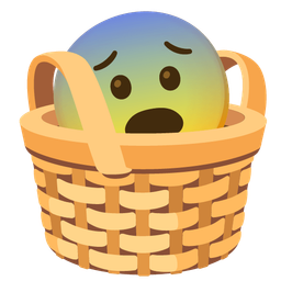 fearful face and basket