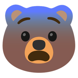 Fearful face and Bear