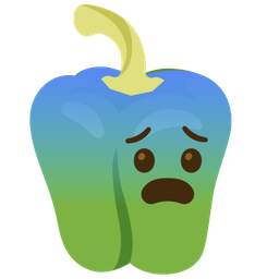 fearful face and bell pepper