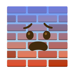 Fearful face and Brick