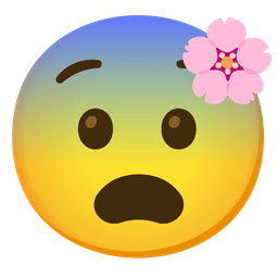 Fearful face and Cherry blossom