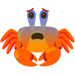 Fearful face and Crab