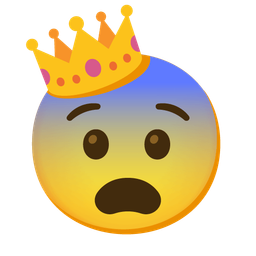 fearful face and crown