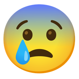 Fearful face and Crying face