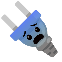 Fearful face and Electric plug