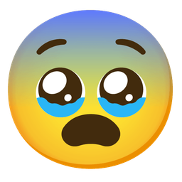 Fearful face and Face holding back tears