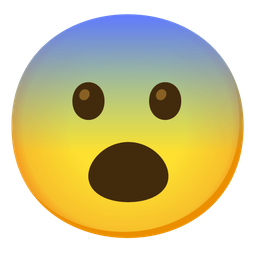 Fearful face and Face with open mouth