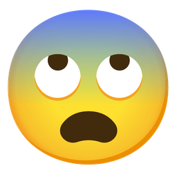 Fearful face and Face with rolling eyes