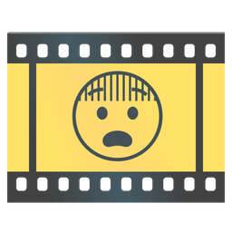 Fearful face and Film frames