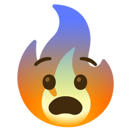 Fearful face and Fire