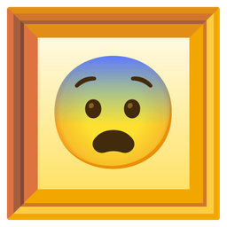 Fearful face and Framed picture