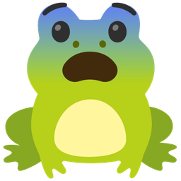 Fearful face and Frog