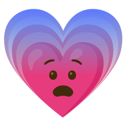 Fearful face and Growing heart