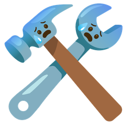 Fearful face and Hammer and wrench