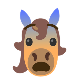 Fearful face and Horse