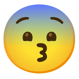 Fearful face and Kissing face