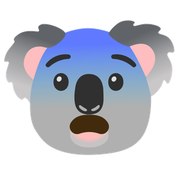 Fearful face and Koala