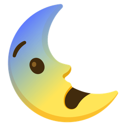 Fearful face and Last quarter moon face