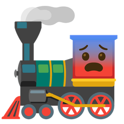 Fearful face and Locomotive