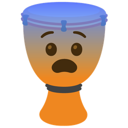 Fearful face and Long drum