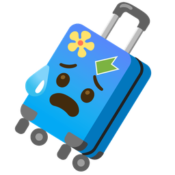 Fearful face and Luggage