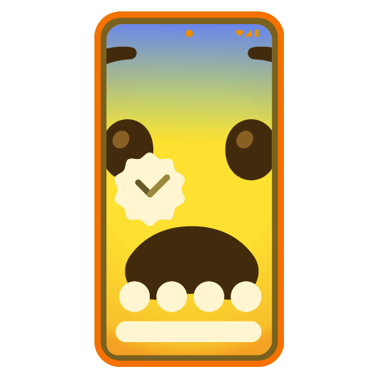 Fearful face and Mobile phone