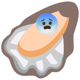 Fearful face and Oyster