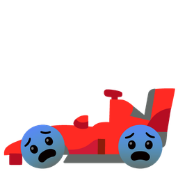 Fearful face and Racing car