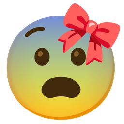 Fearful face and Ribbon