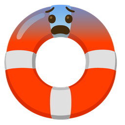 Fearful face and Ring buoy