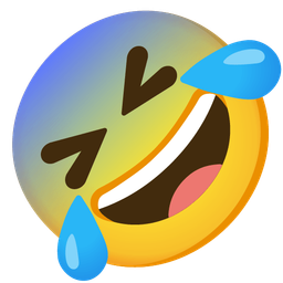 Fearful face and Rolling on the floor laughing