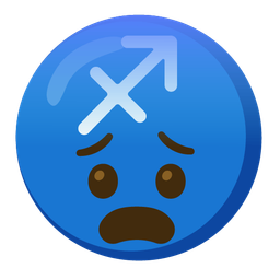 Fearful face and Sagittarius