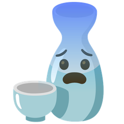 Fearful face and Sake