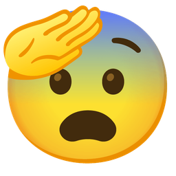 Fearful face and Saluting face