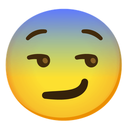 Fearful face and Smirking face