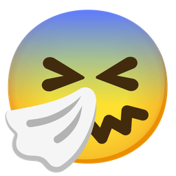 Fearful face and Sneezing face