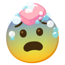 Fearful face and Soap