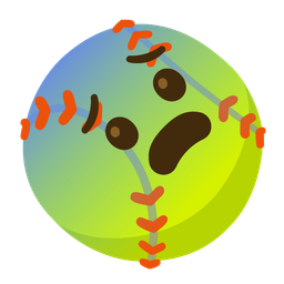 Fearful face and Softball